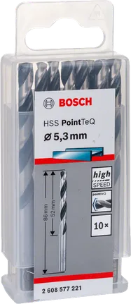 Bosch HSS PointTeQ set svrdala od 5,3 mm.
