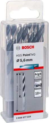 Bosch HSS PointTeQ set svrdala 5,6 mm.