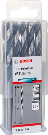 Bosch HSS PointTeQ set svrdala od 7,4 mm.