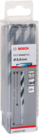 Bosch HSS PointTeQ set svrdala 8,9 mm.