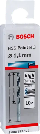Bosch HSS PointTeQ set svrdala 1,1 mm.