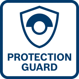 Iznimno visoka razine zaštite korisnika zahvaljujući štitniku sigurnom protiv zakretanja – otpornom i u slučaju loma ploče