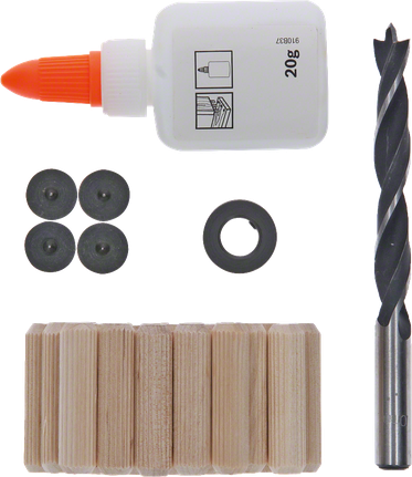 Bosch set drvenih tipli od 27 dijelova 10 mm s bušilicom i ljepilom.