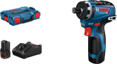Bosch GSR 12V-35 HX set akumulatorskih bušilica s baterijom i kutijom.