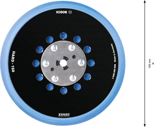 Bosch EXPERT brusna ploča s više rupa, univerzalna, 150 mm, tvrda.