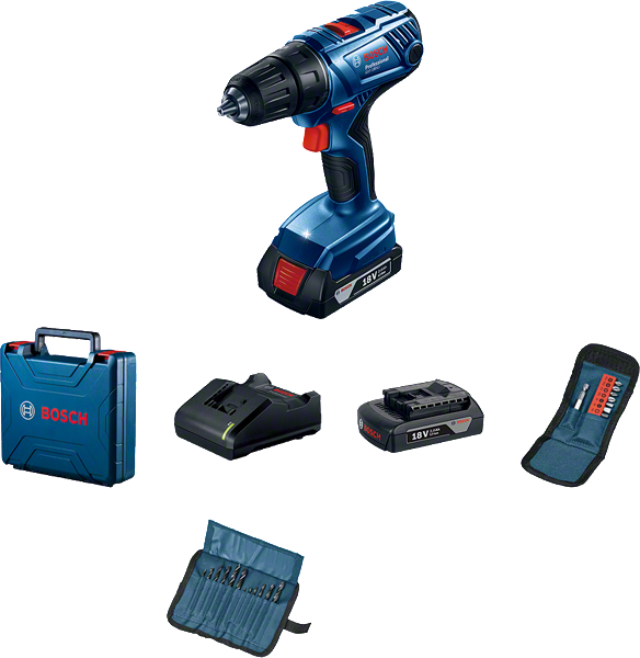 Bosch GSR 180-LI akumulatorska bušilica s kutijom i priborom.