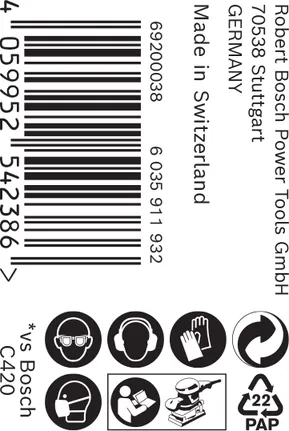 Oznaka za rolu brusnog papira Bosch EXPERT C470.