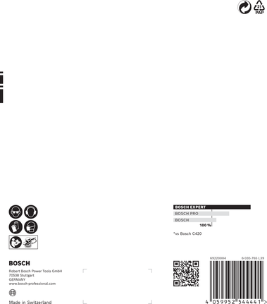 Bosch EXPERT C470 brusni papir 150 mm s više rupica G120 pakiranje.