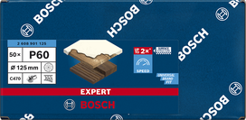 Bosch EXPERT C470 brusni papir s više rupa, 125 mm, P60, pakiranje.