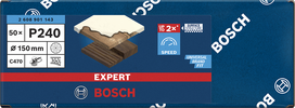 Bosch EXPERT C470 brusni papir s više rupica 150 mm P240, pakiranje od 50 komada.