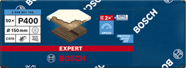 Bosch EXPERT C470 brusni papir s više rupica 150 mm P400, pakiranje od 50 komada.