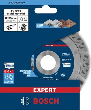Bosch EXPERT MultiMaterial dijamantna rezna ploča 125 × 22,23 mm.