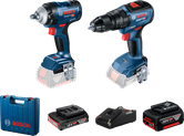Bosch GDS 18V-400 set, akumulatorski udarni ključ i bušilica.