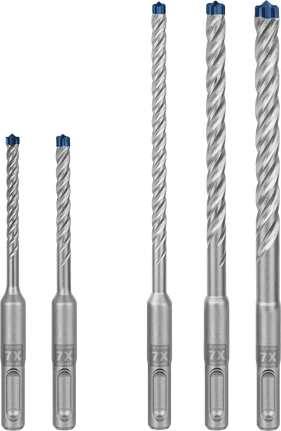 Bosch EXPERT SDS plus-7X set svrdala za udarno kladivo, 5 dijelova.