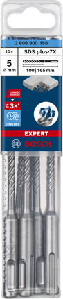 Bosch EXPERT SDS plus-7X set svrdala za udarno kladivo 5 mm, 10 dijelova.
