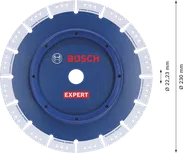 Bosch EXPERT dijamantna rezna ploča za cijevi, promjera 230 mm.