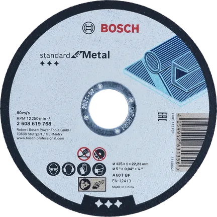 Bosch Standard for Metal ravna rezna ploča 125 mm.