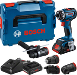 Bosch GSR 18V-90 FC set bušilica s kutijom i nastavcima.