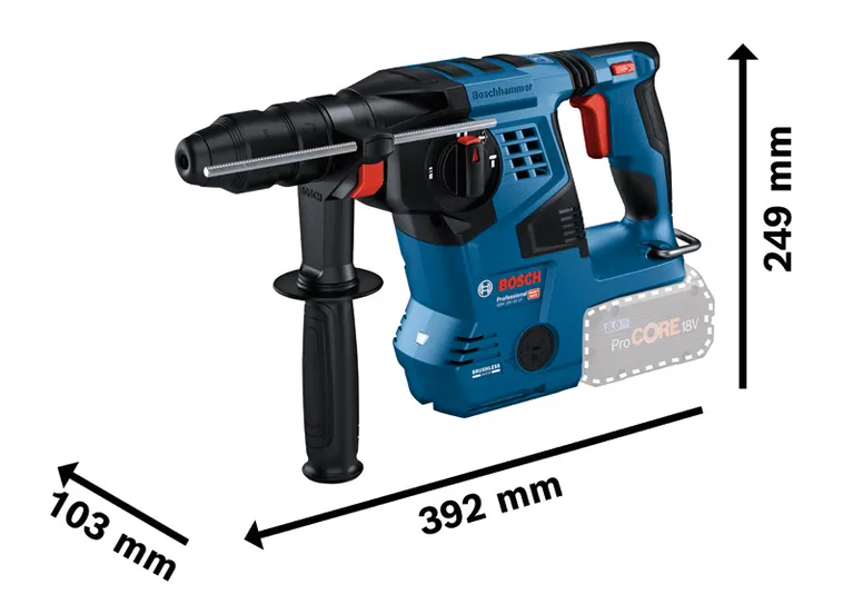 Bosch GBH 18V-28 CF akumulatorski bušaći čekić s SDS plus sistemom.