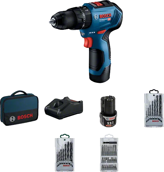 Bosch GSB 12V-30 set akumulatorskih bušilica s priborom.