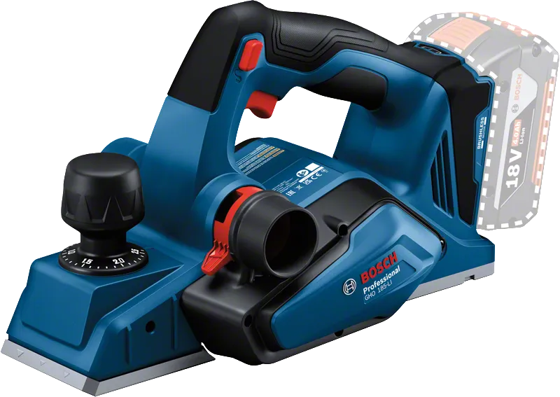 Bosch GHO 185-LI akumulatorska blanjalica za oblikovanje drva.