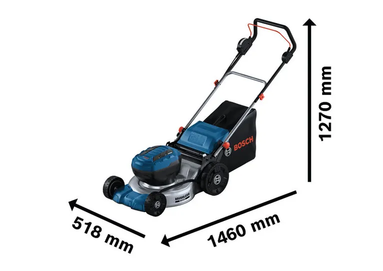Bosch GRA 18V2-46 akumulatorska kosilica s velikom kutijom za travu.