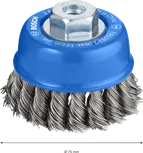 Bosch PRO Metalna teška četka za udubljivanje 75 mm za kutne brusilice.