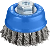 Bosch PRO Metalna teška četka za udubljivanje 75 mm za kutne brusilice.