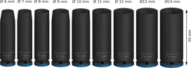 Bosch PRO set udarnih nastavka dubine 1/4 inča, 9 dijelova.