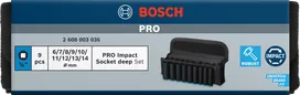 Bosch PRO set udarnih nasadnih ključeva dubine 1/4 inča, 9 dijelova.