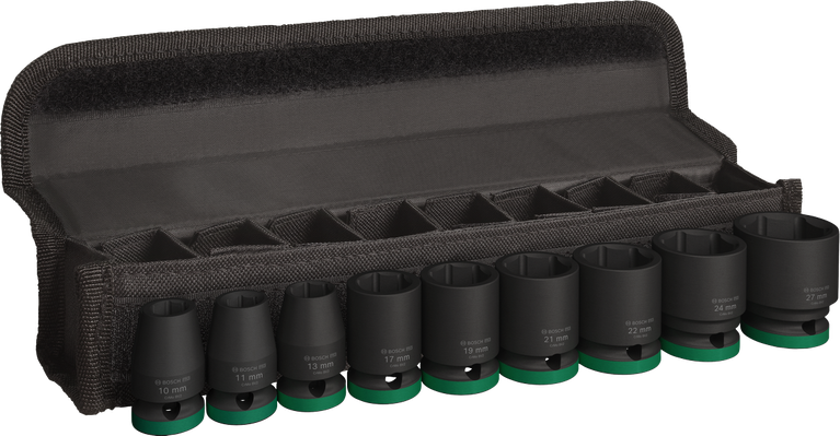 Bosch PRO set udarnih nasadnih ključeva 1/2 inča standardni, 9 dijelova.