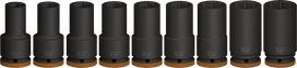 Bosch PRO set udarnih nasadnih ključeva dubine 3/4 inča, 9 dijelova.