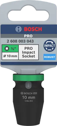 Bosch PRO udarni nasadni ključ 1/2" 10 mm, robusne izrade.