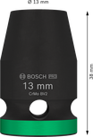 Bosch PRO udarni nasadni ključ 1/2 inča 13 mm.