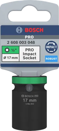 Bosch PRO udarni nasadni ključ 1/2 inča 17 mm robustan.