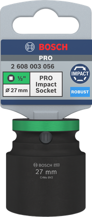 Bosch PRO udarni nasadni ključ 1/2 inča 27 mm za robusno pričvršćivanje.