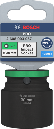 Bosch PRO udarni nasadni ključ 1/2 inča 30 mm, robusna izvedba.