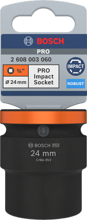 Bosch PRO udarni nasadni ključ 3/4" 24 mm za robusno pričvršćivanje.