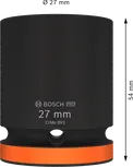 Bosch PRO udarni nasadni ključ 3/4" 27 mm s duljinom 54 mm.