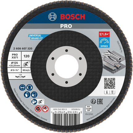 Bosch PRO X571 lamelni disk za rezanje pod kutom 125 mm G120 za metal.