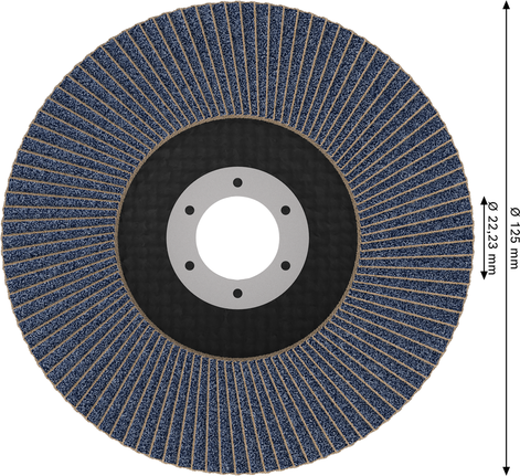 Bosch PRO X571 lamelni brusni disk 125 mm G120 za brušenje metala.