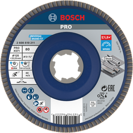 Bosch PRO X571 lamelni disk 125 mm G80 za brušenje metala.