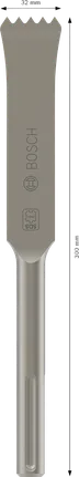 Bosch PRO SDS max-4C dlijeto za čeličnu žbuku 32x300 mm.