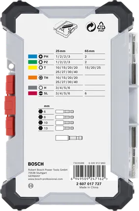 Bosch set ekstra tvrdih bitova za odvijač, 43 komada.