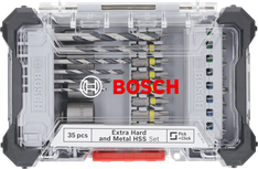 Bosch 35-dijelni set ekstra tvrdih odvijača i metalnih HSS svrdla.