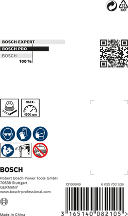 Bosch PRO četka za čišćenje šalica od više materijala 75 × 1 mm.