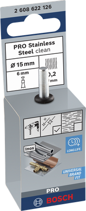 Bosch PRO četka od nehrđajućeg čelika s čistim krajem 15 × 0,2 mm.