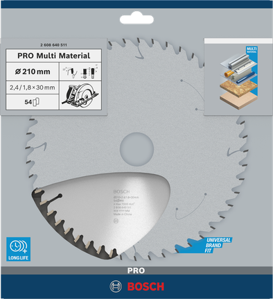 Bosch PRO Multi Material kružna pila, 210 mm.