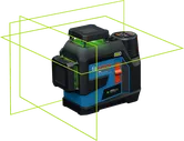Bosch GLL 12V-100-33 CG laserski nivelator sa zelenim linijama.