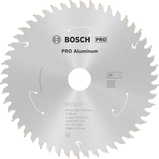 Bosch PRO aluminijski akumulatorski list kružne pile 140 mm 50 zupčanika.